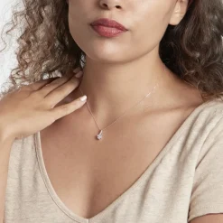 Histoire d'Or Collier Or Blanc Akli Oxyde De Zirconium