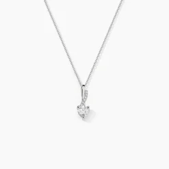 Histoire d'Or Collier Or Blanc Alethea Diamants Synthétiques