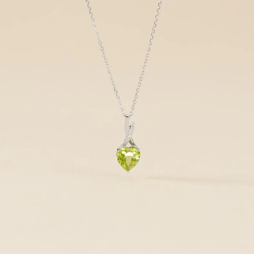 Collier Or Blanc Clothilde Péridot-Histoire d'Or Sale