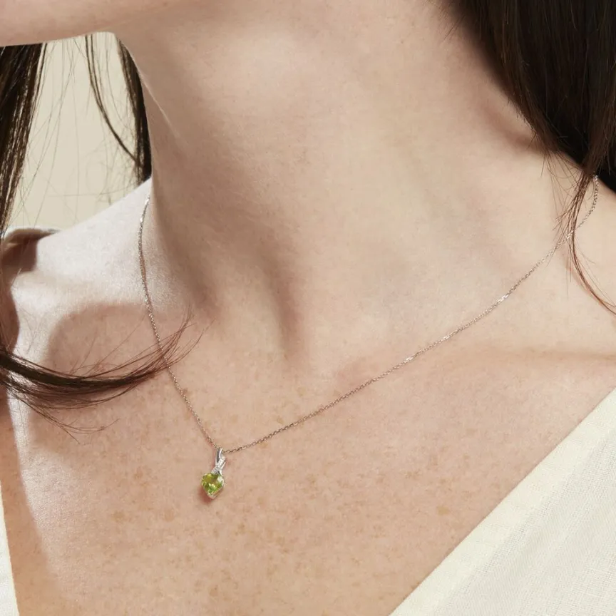 Collier Or Blanc Clothilde Péridot-Histoire d'Or Sale