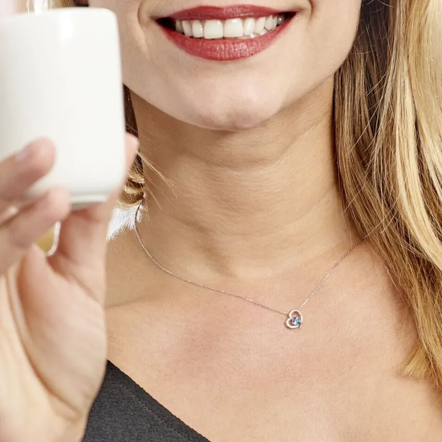 Collier Or Blanc Eliana Topaze Oxydes-Histoire d'Or Sale