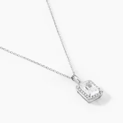 Histoire d'Or Collier Or Blanc Goulven Oxyde De Zirconium