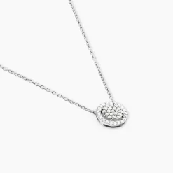 Histoire d'Or Collier Or Blanc Nawra Diamants Synthétiques