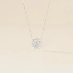 Histoire d'Or Collier Or Blanc Nawra Diamants Synthétiques