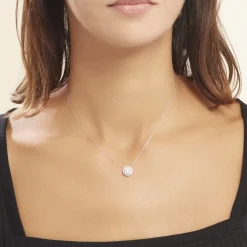 Histoire d'Or Collier Or Blanc Nawra Diamants Synthétiques