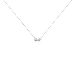 Histoire d'Or Collier Or Blanc Neely Diamants Synthétiques