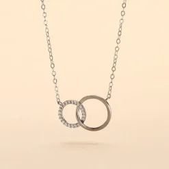 Collier Or Blanc Nesrine Oxydes-Histoire d'Or New