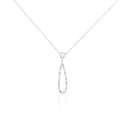 Histoire d'Or Collier Or Blanc Peregrina Diamants