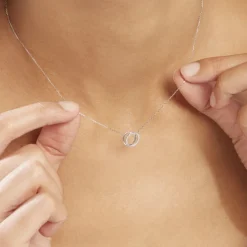 Histoire d'Or Collier Or Blanc Tresha Diamants