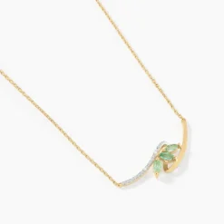 Histoire d'Or Collier Or Jaune Caetlin Emeraude Diamants