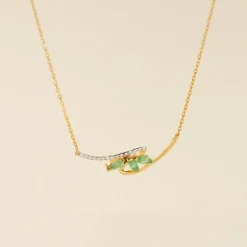 Histoire d'Or Collier Or Jaune Caetlin Emeraude Diamants