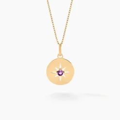 Histoire d'Or Collier Or Jaune Evening Star Amethyste