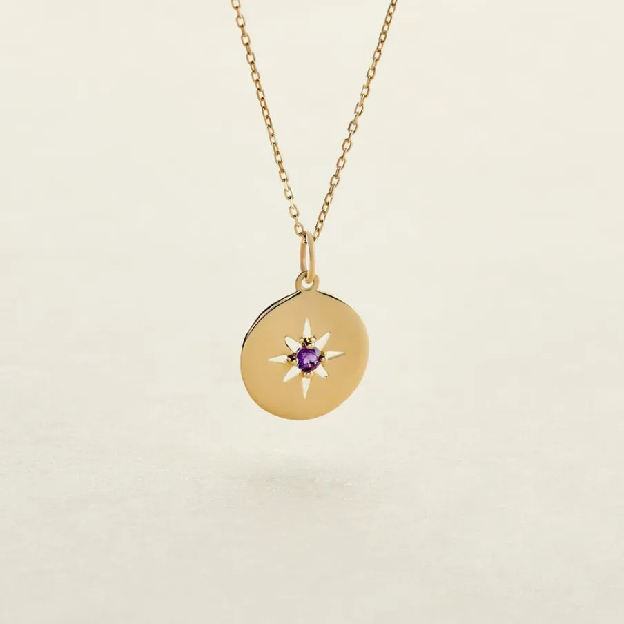 Histoire d'Or Collier Or Jaune Evening Star Amethyste