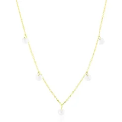 Histoire d'Or Collier Or Jaune Leucitica Oxydes De Zirconium