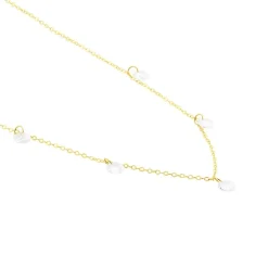 Histoire d'Or Collier Or Jaune Leucitica Oxydes De Zirconium