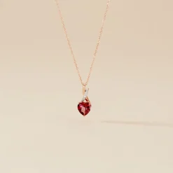 Histoire d'Or Collier Or Rose Clothilde Rhodolite