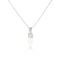 Histoire d'Or Collier Orphee Or Blanc Diamant