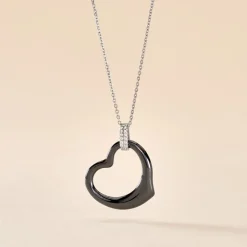 Histoire d'Or Collier Pam Argent Blanc Céramique Et Oxyde De Zirconium