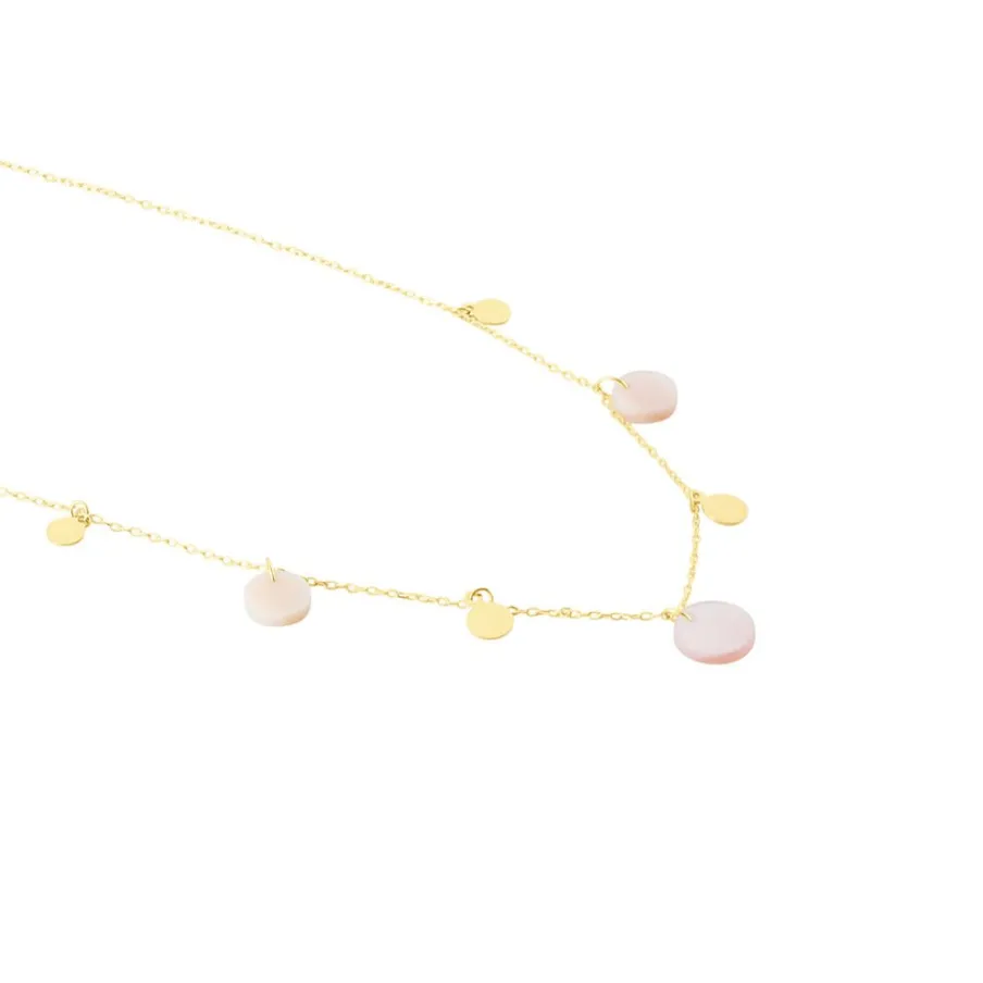 Histoire d'Or Collier Pampilles Colorées Or Jaune Nacre