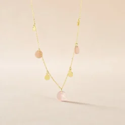 Histoire d'Or Collier Pampilles Colorées Or Jaune Nacre