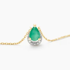 Histoire d'Or Collier Parry Or Jaune Emeraude Diamant