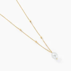 Histoire d'Or Collier Pearly Or Jaune Perle De Culture