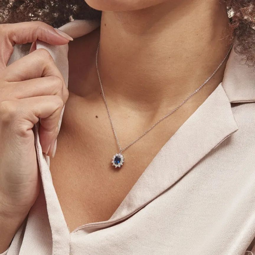 Collier Perez Argent Blanc Oxyde De Zirconium-Histoire d'Or Clearance