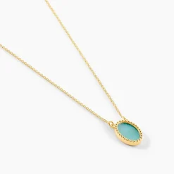 Histoire d'Or Collier Pernia Or Jaune Amazonite
