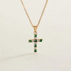 Histoire d'Or Collier Plaqué Or Gaea Pierre Synthétique