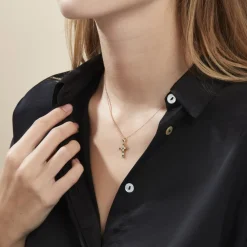 Histoire d'Or Collier Plaqué Or Gaea Pierre Synthétique