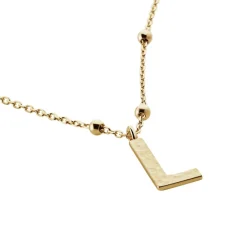 Histoire d'Or Collier Plaqué Or Jaune Lettra