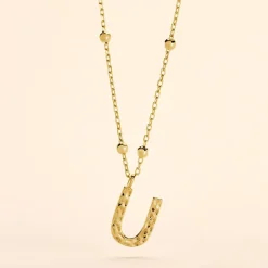 Histoire d'Or Collier Plaqué Or Jaune Lettra