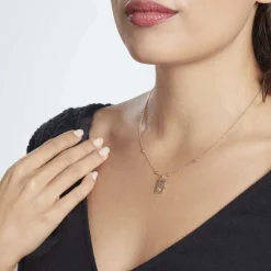 Histoire d'Or Collier Plaqué Or Jaune Lettra