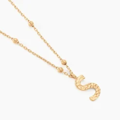 Histoire d'Or Collier Plaqué Or Jaune Lettra