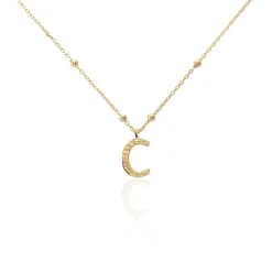 Histoire d'Or Collier Plaqué Or Jaune Lettra