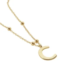 Histoire d'Or Collier Plaqué Or Jaune Lettra