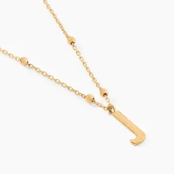 Histoire d'Or Collier Plaqué Or Jaune Lettra