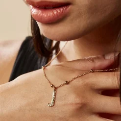 Histoire d'Or Collier Plaqué Or Jaune Lettra