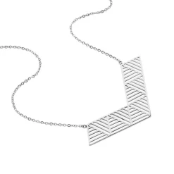 Collier Plastron Abby Acier Blanc-Histoire d'Or New