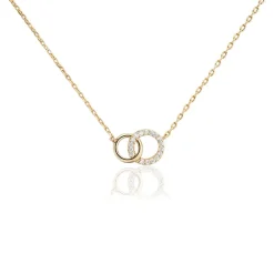 Histoire d'Or Collier Poeae Plaqué Or Jaune Oxyde De Zirconium