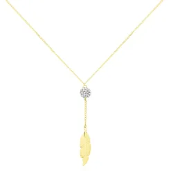 Histoire d'Or Collier Powoo Or Jaune Strass