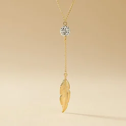 Histoire d'Or Collier Powoo Or Jaune Strass