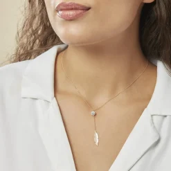 Histoire d'Or Collier Powoo Or Jaune Strass