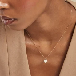 Histoire d'Or Collier Promesse Pour L'eternite Or Jaune Diamant