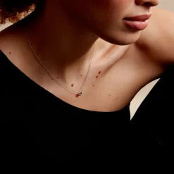 Histoire d'Or Collier Purete Or Blanc Diamant