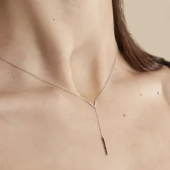 Histoire d'Or Collier Rachel Or Blanc Diamant