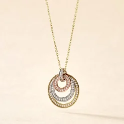 Histoire d'Or Collier Rama Or Tricolore Oxyde De Zirconium