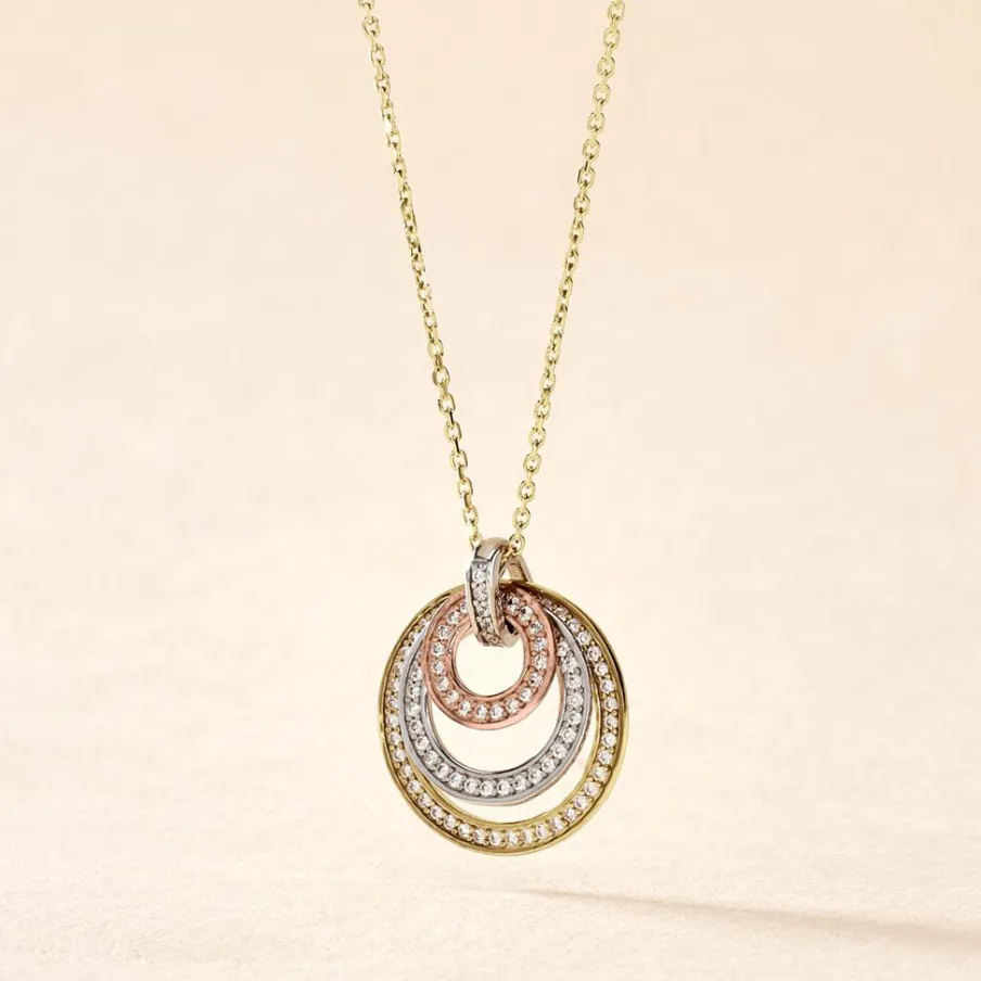 Histoire d'Or Collier Rama Or Tricolore Oxyde De Zirconium