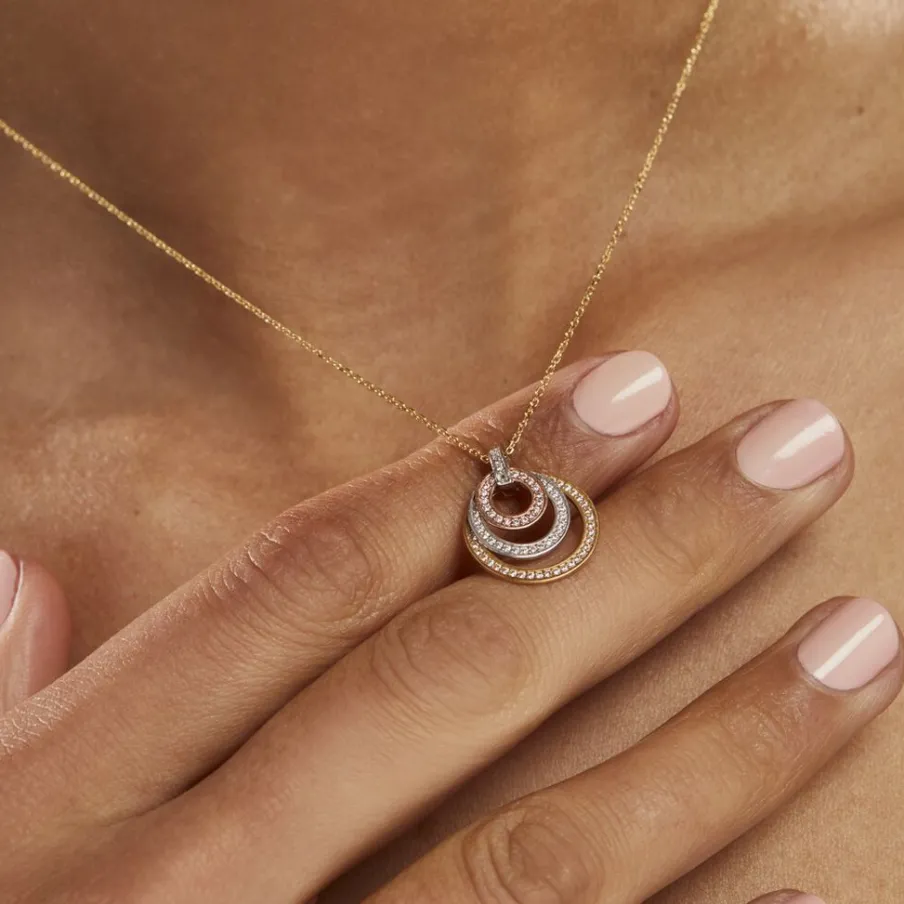 Histoire d'Or Collier Rama Or Tricolore Oxyde De Zirconium