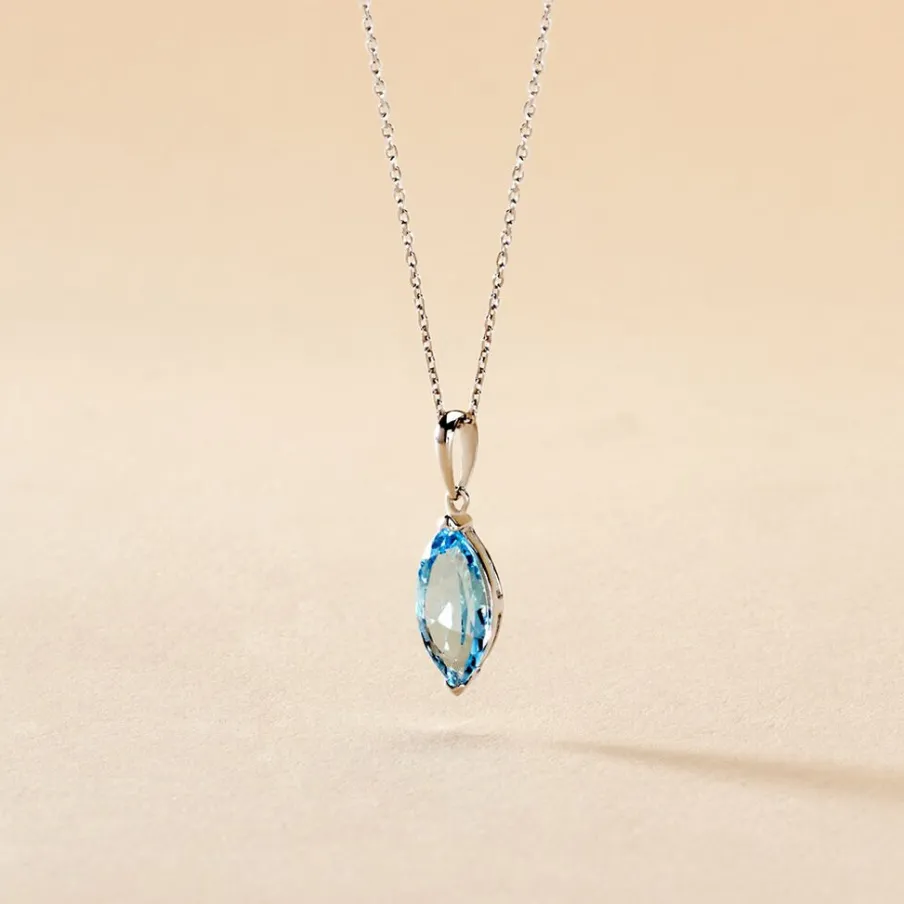 Histoire d'Or Collier Raquel Or Blanc Topaze